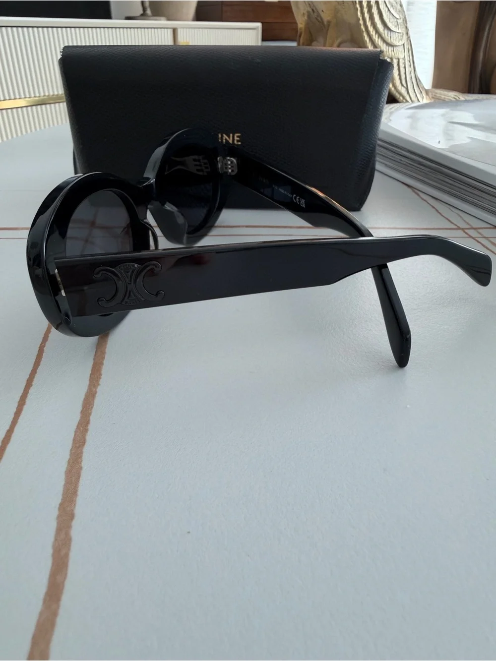 NWT CELINE Triomphe Oval Sunglasses